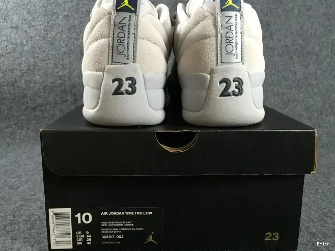Bmlin Shoes 12 Air Low 308317-002 Jordan Grey Suede 0526